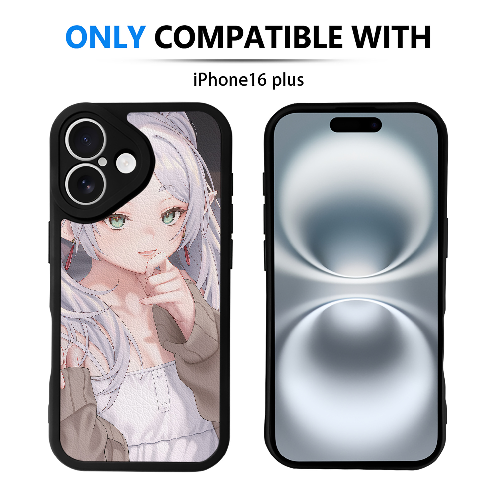 （画像用） 葬送のフリーレン Frieren 【iPhone 16シリーズ対応】シリコンスマホケース（レザー調） 材質：シリコン
